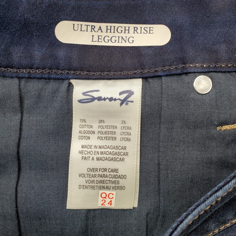 Seven7 Legging Jeans Women 12 Blue Denim Cotton Ultra High Rise Ultimate Comfort - Picture 9 of 10